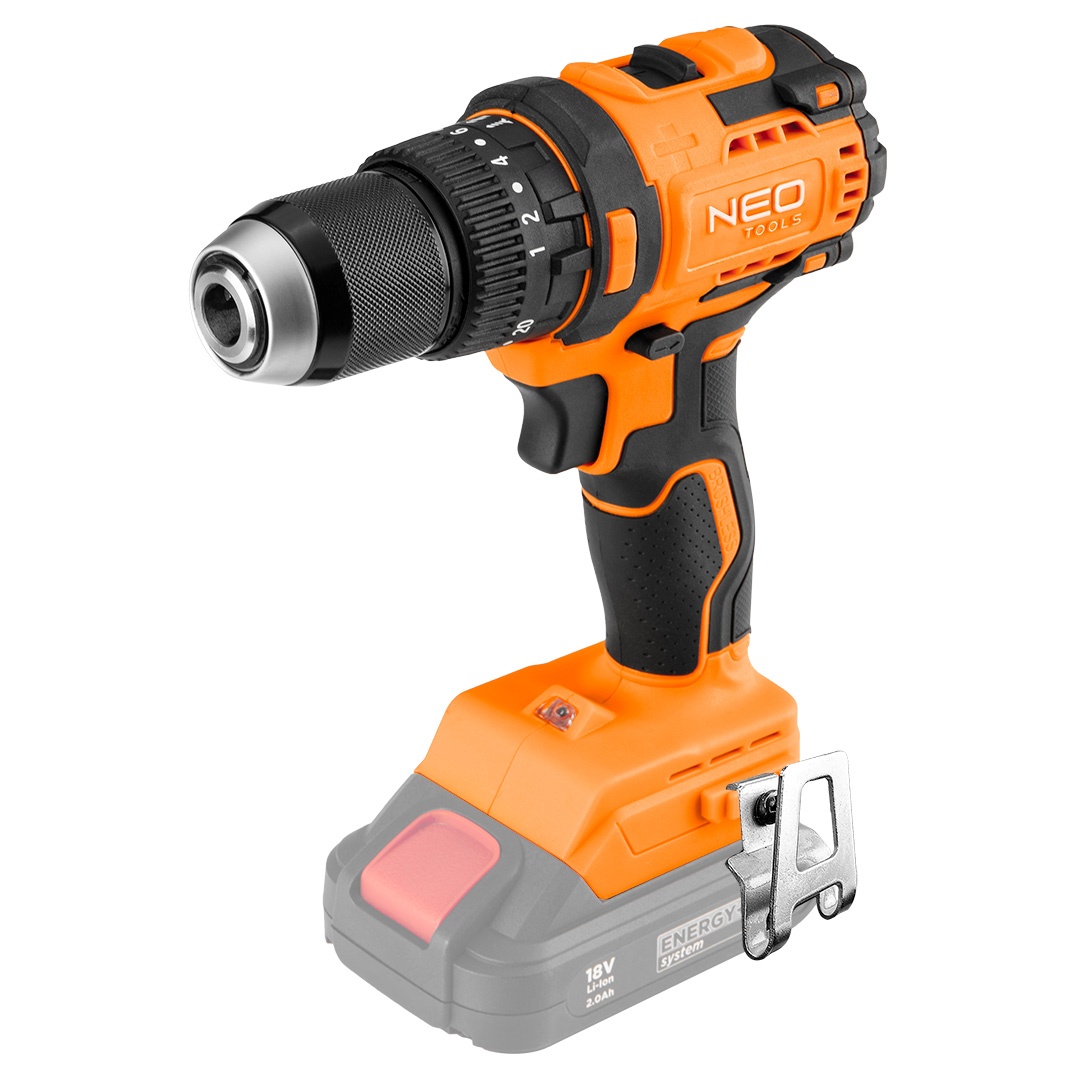 NEO TOOLS NEO04-619 Akkus szénkefementes fúró, csavarozó, ütvefúró ENERGY+ 18V, 95 nm, akku nélkül,